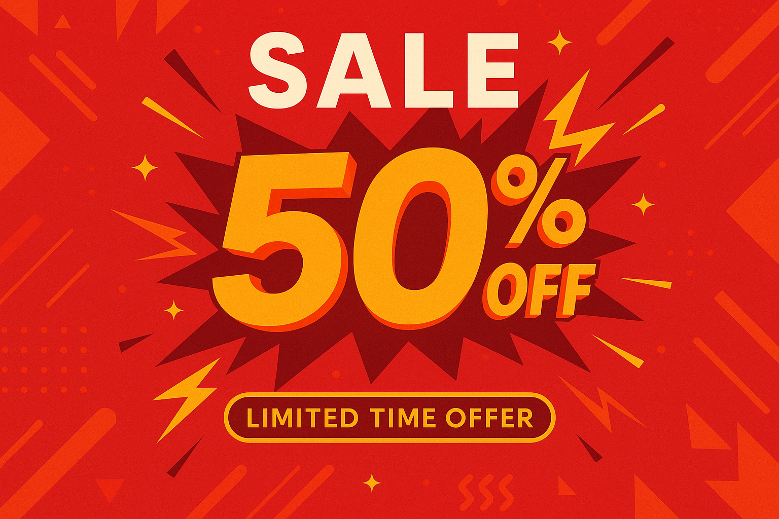 50% offer poster